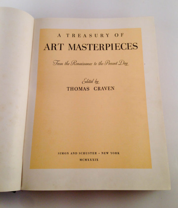 Art Masterpieces by Thomas Craven 1939 - The Nook Yamba Secondhand Books